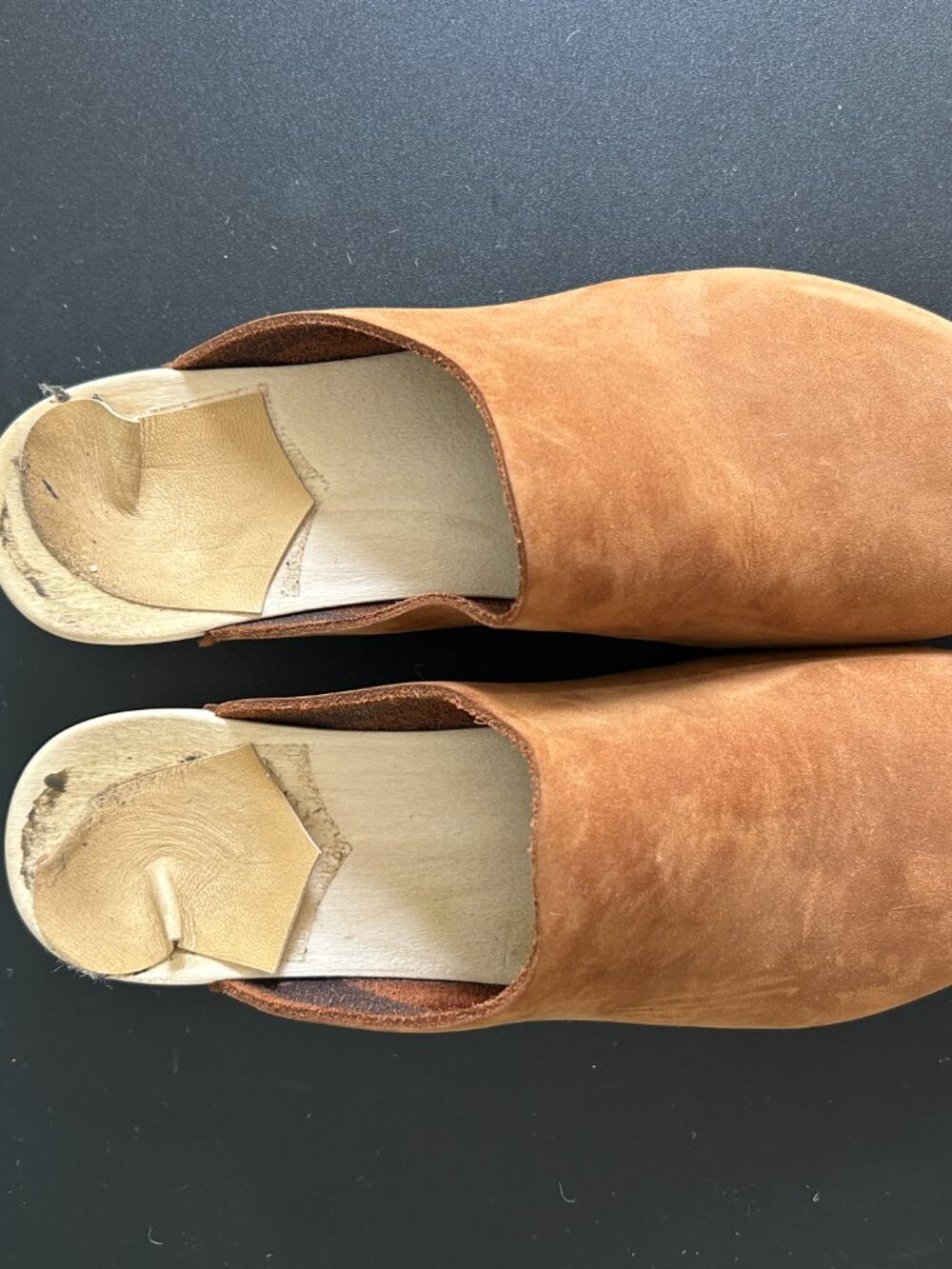 No.6 Contour Clog Tobacco Suede Wooden Clogs Size 7 - 7.5 - Picture 6 of 9